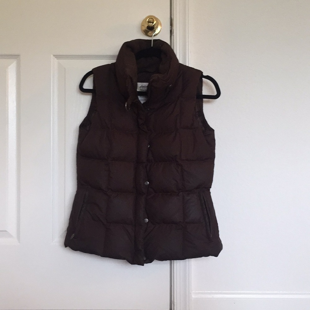 Brown puffer vest